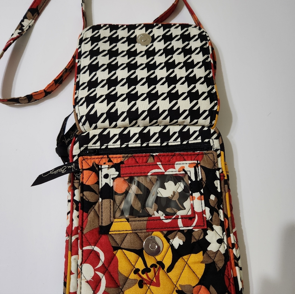 Vera Bradley Floral Mini Hipster Bag - Brown, Gold, Rust - 6 In X 8 In.